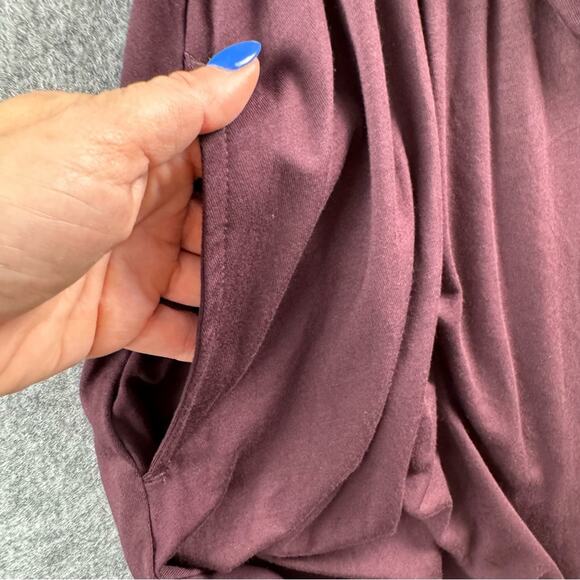 Matilda Jane Women Dress Size Small Eggplant Stretch Knit Pockets Teacher Office - Picture 12 of 12